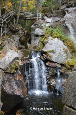 Lost River Gorge, NH - Paradise Falls and Bridge